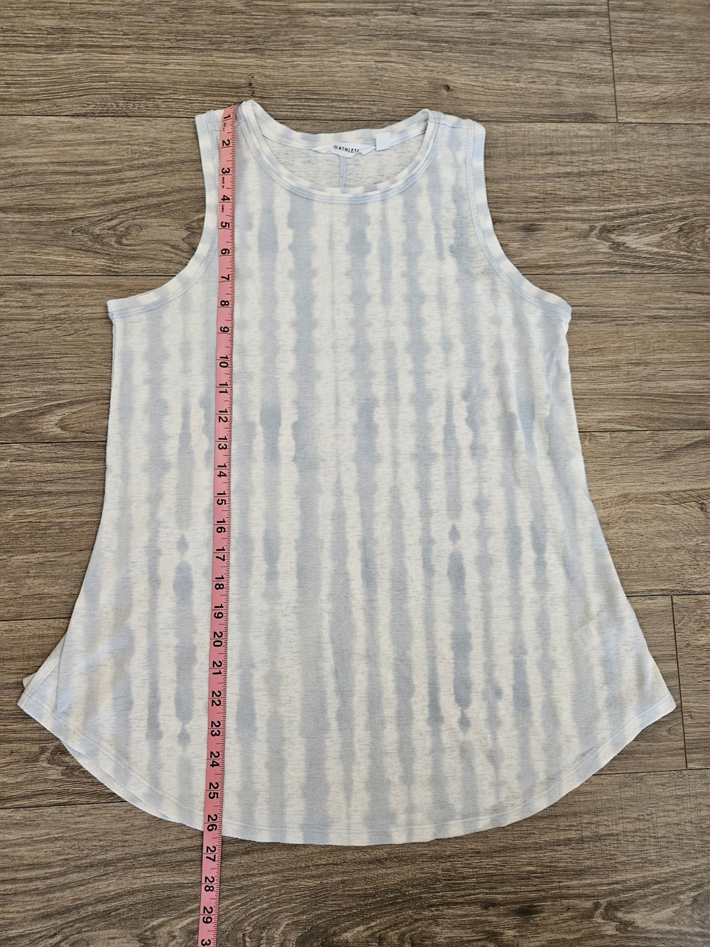 Athleta Light Blue Tie-Dye Sleeveless Tank Top Size Small - Picture 6 of 8